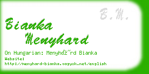 bianka menyhard business card